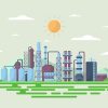 industrial-factory-buildings-flat-illustration-vector